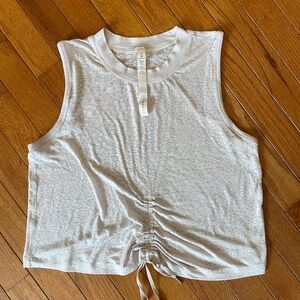 lululemon athletica | Ivory Geometric Print | Cinch Hem Tank Top